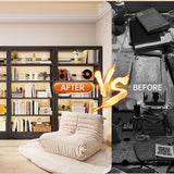 71"H Metal Bookshelf, 5 Tier Bookcase with Adjustable Shelves, Tall Bookcase,Heavy Duty Storage Bookshelves for Library, Office, Bedroom, Living Room, Classroom, Including Book Stopper (Black) Guomao