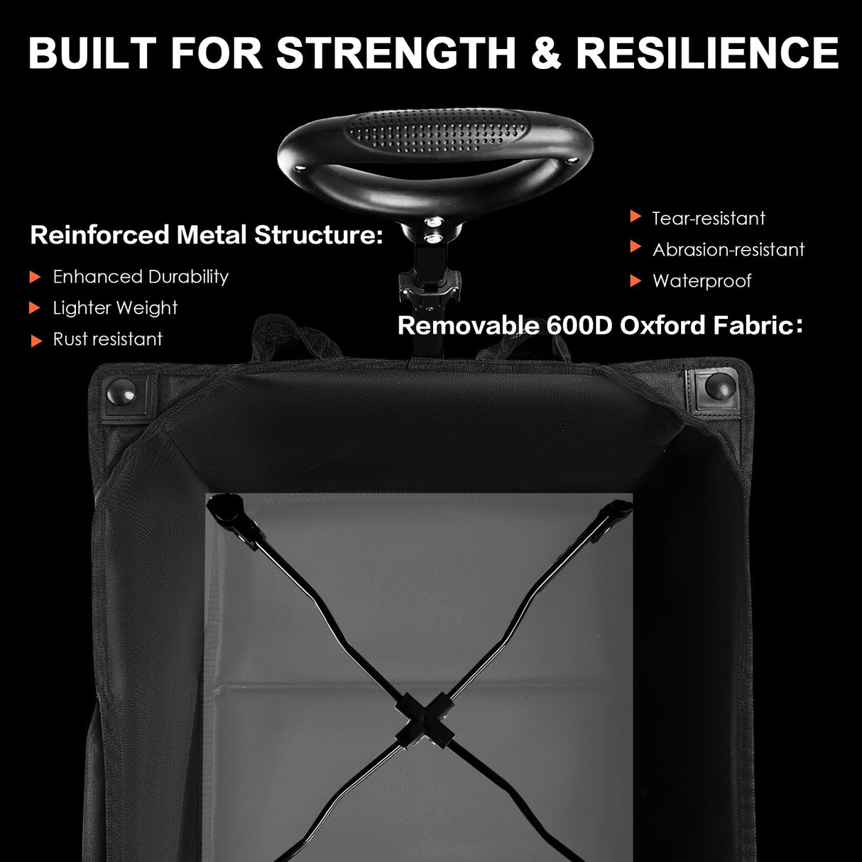 Navatiee Collapsible Folding Wagon, Beach Wagon Cart Heavy Duty Foldable with Big Wheels, Utility Grocery Wagon with Side Pocket and Brakes for Camping Garden Sports, T1 Navatiee