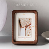 Youncewooder 3.5x5 Natural Walnut Wood Picture Frame - Displays 2x3 Photo with Mat | Rustic Handmade Photo Frame,Horizontal or Vertical for Wall and Tabletop,Gifts for Baby, Couple, and Best Friend Youncewooder
