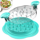 SURETIVIAN Chicken Shredder Large Chicken Breast Shredder Tool Twist with Brush&Fork, Visible Meat Shredder Machine, Anti-Slip Strip, Ergonomic Handle, BPA Free, Pork Beef Chicken(Mint Green) SURETIVIAN