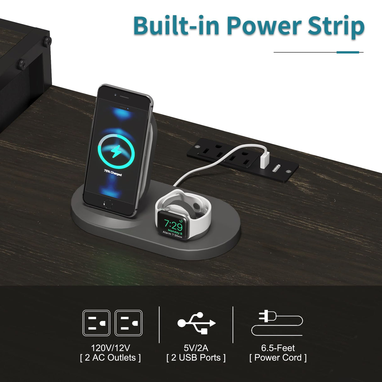 LUMTOK 11 Drawers Dresser with Fabric Drawers,Charging Station, LED Lights and Shelves for Bedroom, Living Room, Hallway, Nursery Storage Organization (Black Wood Veins) LUMTOK