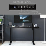 VIVO Electric Height Adjustable 60 x 30 inch Memory Stand Up Desk, Black Table Top, Black Frame, Standing Workstation with Preset Controller, 1B VIVO