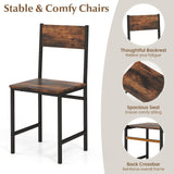 Tangkula Dining Table Set for 4, Kitchen Table and 2 Chairs for 4 with Bench, 4 Piece Dining Table Set for Small Space, Apartment Tangkula