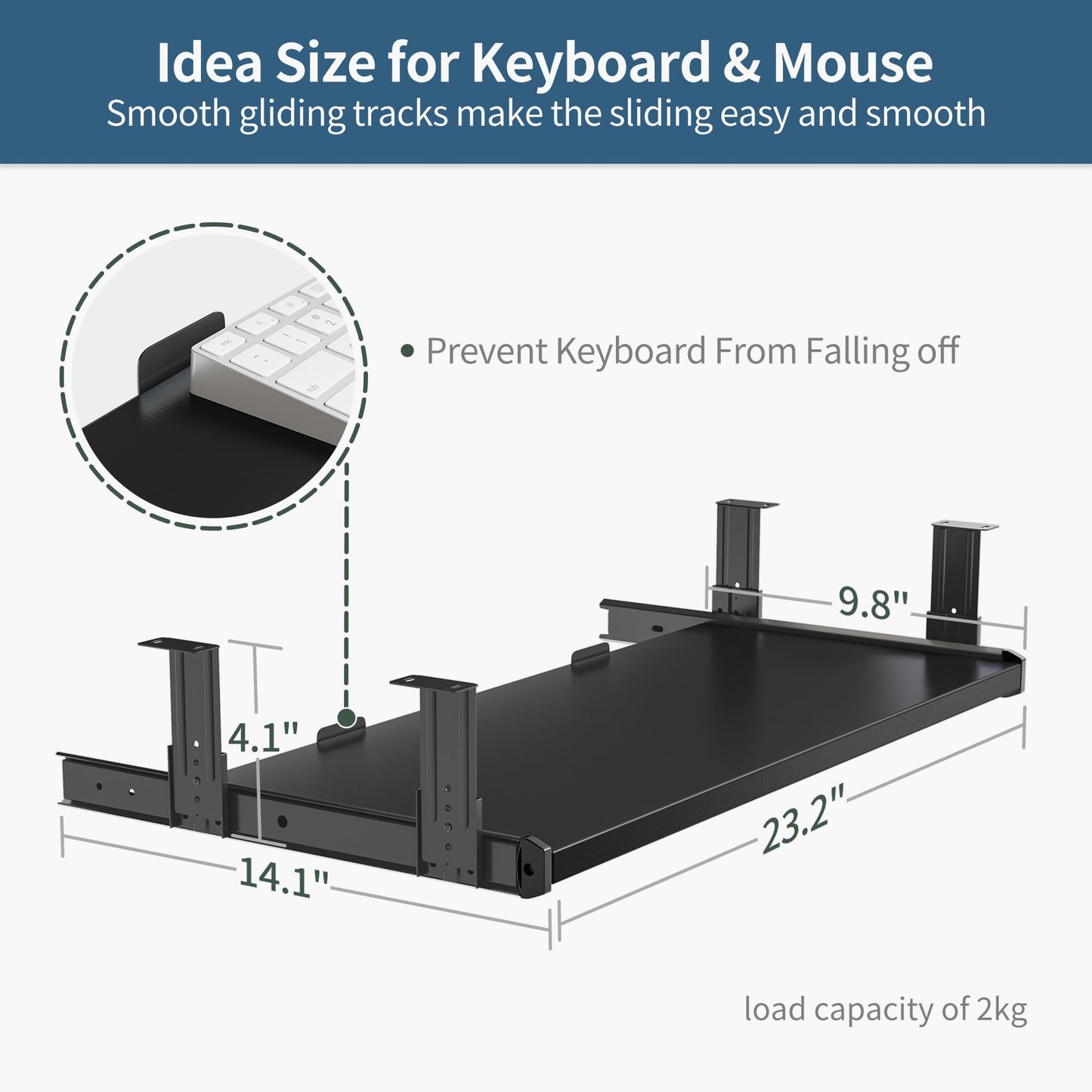 BANTI 55" x 24" Height Adjustable Electric Standing Desk with Keyboard Tray, Sit Stand up Desk with Splice Board, Black Frame/Black Top - WoodArtSupply