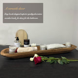 Wooden Dough Bowls Decorative，30'' Rustic Bread Long Bowls Decor Wood Tray, Hand Carved for Table Centerpiece Decor, Home Decor (30 * 6 * 2 inch Brown) BEDAZE