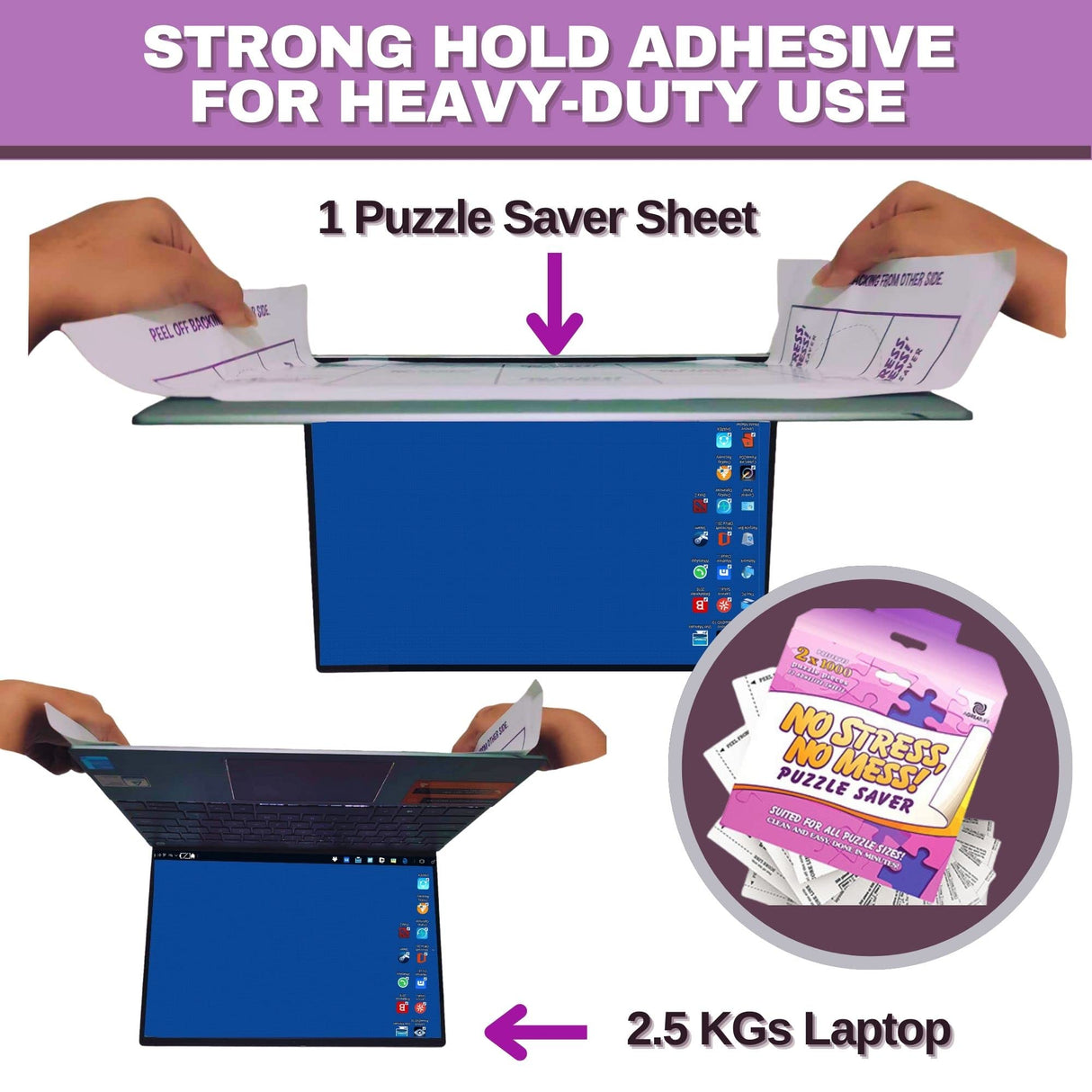 AGREATLIFE Preserve 2 x 1000 to 4000 Pieces Jigsaw Puzzles Puzzle Saver 12 to 24 Sheets - No Stress, No Mess Jigsaw Puzzle Glue Sheets AGREATLIFE