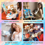 6 Pack Paint by Numbers Kit for Adults Beginners-Easy City Travel Adult Paint by Number Kits on Canvas, DIY Acrylic Oil Painting by Numbers for Adults Without Frame for Gift Home Wall Decor(10x14inch) Arttoplus