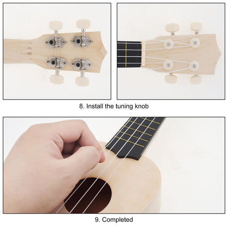OriGlam 21 Inch DIY Ukulele Kit, Make Your Own Ukulele DIY Kit, Soprano Hawaii Ukulele Kit, Ukulele Hawaii Guitar Handwork Kit with Installation Tools for Kids, Friends, Family, Amateur OriGlam