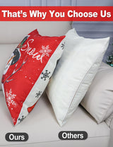 Multiwins Double-Sided Print Christmas Pillow Covers Set of 4, 18" x 18", 8 Cute Christmas Decor Patterns, Perfect for Home Decor multiwins