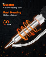 Soldering Iron Kit, NEWACALOX Soldering Gun Automatic Hand-held Solder gun Iron Kit Welding Tool, Desoldering Pump, Tweezers for Circuit Board, Home DIY, Electronic Repair NEWACALOX