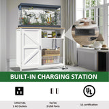 TRYKERPET 40 Gallon Fish Tank Stand, Aquarium Stand with Power Outlets, Cabinet for Fish Tank Accessories Storage, Heavy Duty Breeder Tank Suitable for Turtle Tank, Reptile Terrarium, 440LBS Capacity TRYKERPET