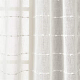 Lush Decor Farmhouse Textured Grommet Sheer Window Curtain Panel Pair, 38"W x 84"L, White Lush Decor