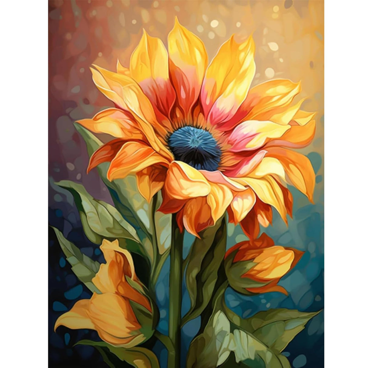 Ausanrl Diamond Art Painting Sun Flowers-Diamond Painting for Adults,Flowers 5D Diamond Painting,DIY Full Drill Diamond Painting Sun Flower Gem Painting and Crafts 12x16inch Ausanrl