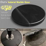 Kertnic Metal Coat Rack Stand with Natural Marble Base, Free Standing Hall Tree with 12 Hooks for Hanging Scarf, Bag, Jacket, Home Entry-way Hat Hanger Organizer (Black) Kertnic