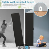 Giantex 70" Tall Wooden Storage Cabinet with 2 Doors and 5 Adjustable Shelves, Freestanding Collection Food Kitchen Pantry Cabinet Cupboard for Kitchen Bedroom Laundry Garage (Black) Giantex