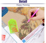 OFRKE Diamond Painting Kits for Adults Beginners 5D Diamond Art Kits with Round Diamonds Gem Art Full Drill Elephant Painting for Home Wall Decor Gifts 12x16inch OFRKE