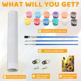 EMIEAUFG Creative Paint by Number Kit for Adults,Sunflower DIY Paint by Numbers Set for Home Decor and Gifting - 12x16 Inch EMIEAUFG