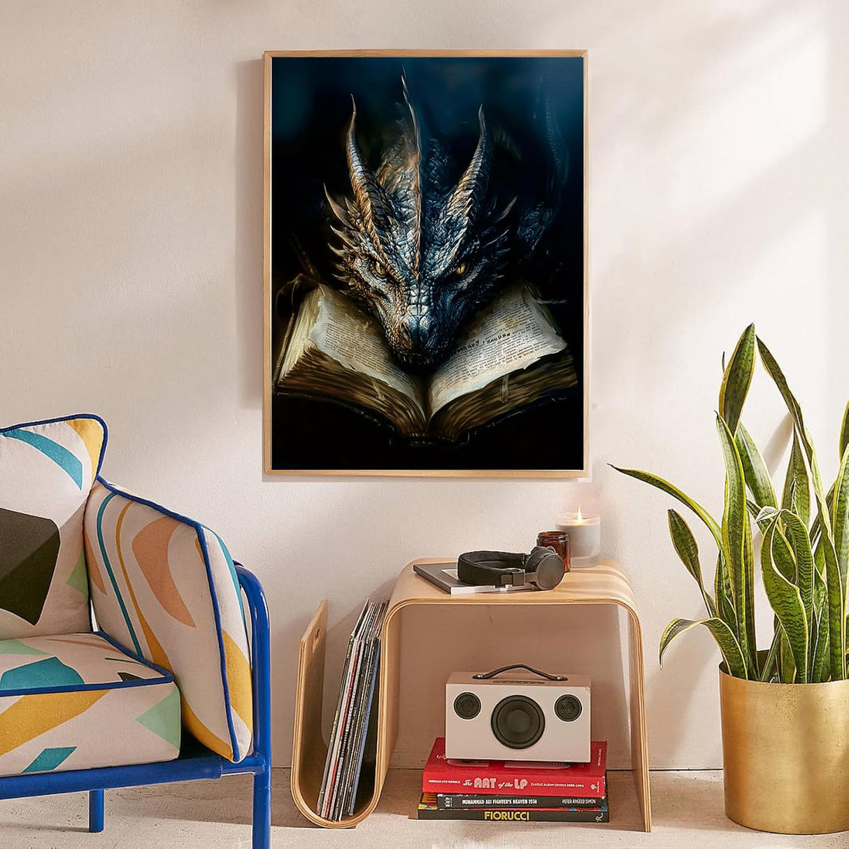 DAZZLEDOTS Diamond Art Kits for Adults, Dragon Diamond Painting Kits for Beginner Book Round 5D Full Drill Diamond Dots Crafts for Home Wall Decor Gifts 12x16 Inch DAZZLEDOTS