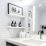 LaVie Home Floating Shelves for Wall Storage Set of 4, 16 Inch Picture Ledge Shelf, White Wall Shelves with Lip for Kitchen, Bedroom, Bathroom, and Living Room LaVie Home