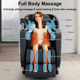 Advanabd 4D Massage Chair Full Body|Zero Gravity Shiatsu Massage Chairs Recliner with Heated SL Track Bluetooth Speaker Airbag Yoga Stretch, Foot Roller (Black) Advanabd