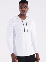 CADMUS Men's Workout Long Sleeve Fishing Shirts UPF 50+ Sun Protection Dry Fit Hoodies,1 Pack,096,White,Large CADMUS