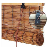 Reed Roller Blinds, Bamboo Shades - UV Resistant Outdoor Window Cover for Patio Sun Protection, Easy Install Indoor/Outdoor Reed Blinds BAYUE