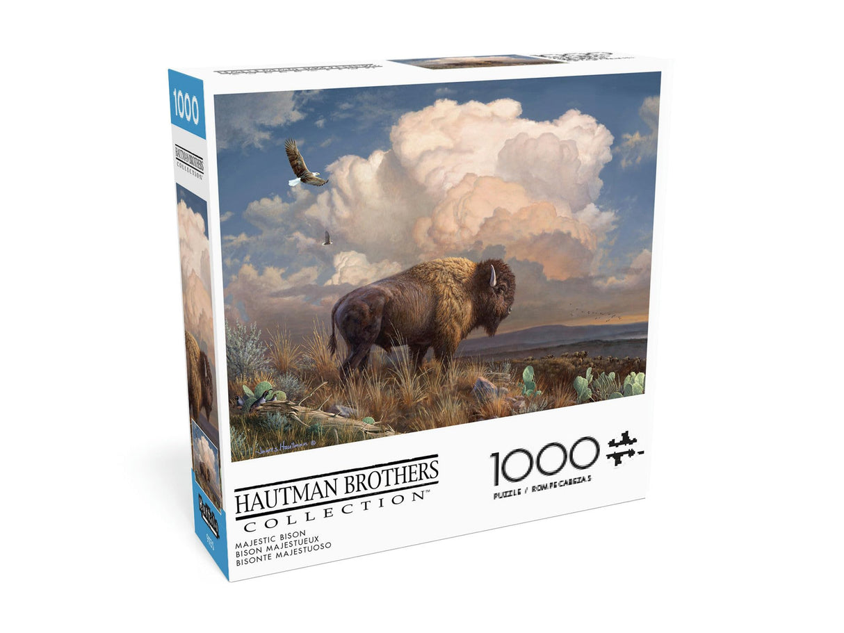 Buffalo Games - Hautman Brothers - Majestic Bison - 1000 Piece Jigsaw Puzzle for Adults -Challenging Puzzle Perfect for Game Nights - Finished Size is 26.75 x 19.75 Buffalo Games