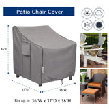 BOLTLINK Patio Chair Covers Waterproof, Heavy Duty Outdoor Furniture Covers Fits up to 36W x 37D x 36H inches -2 Pack BOLTLINK