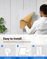 Topnaca Sound Proof Panels for Walls, 17"×11"×0.4" Self Adhesive Soundproof Wall Panels, 6 Pack High Density Sound Proofing Panels for Walls for Recording Studio Home Offices (White) Topnaca