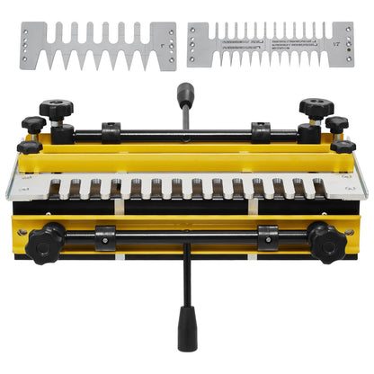 VEVOR Dovetail Jig, 12 in Width, Dove Tailing Router Jigs with 4 Router Bits & 3 Templates, Precise Alignment Dove Tail Jig, Mortise and Tenon Woodworking Tools for Furniture & Wood Cabinet M - WoodArtSupply