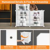 Portable Shoe Rack Organizer 72 Pair Shoe Storage Cabinet with Door 12 Tier Plastic Shoe Rack Shoe Organizer Stackable Shoe Shelves Detachable Shoe LOYALHEARTDY