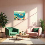 Sea Turtle Paint by Numbers Kit for Adults Beginner Turtle Oil Painting Kit Adult Paint by Number Kits on Canvas Animals DIY Painting for Beginners Art by Numbers for Gifts Home Wall Decor 16x20 Inch obterie