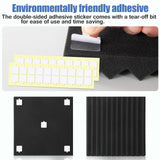 100 Pack Acoustic Foam Panels Premium Sound Proof Foam Panels Black Soundproof Wall Panels High Density Acoustic Panels Sound Absorbing for Studio Office Home, 12 x 12x 1Inch shipxinfuren