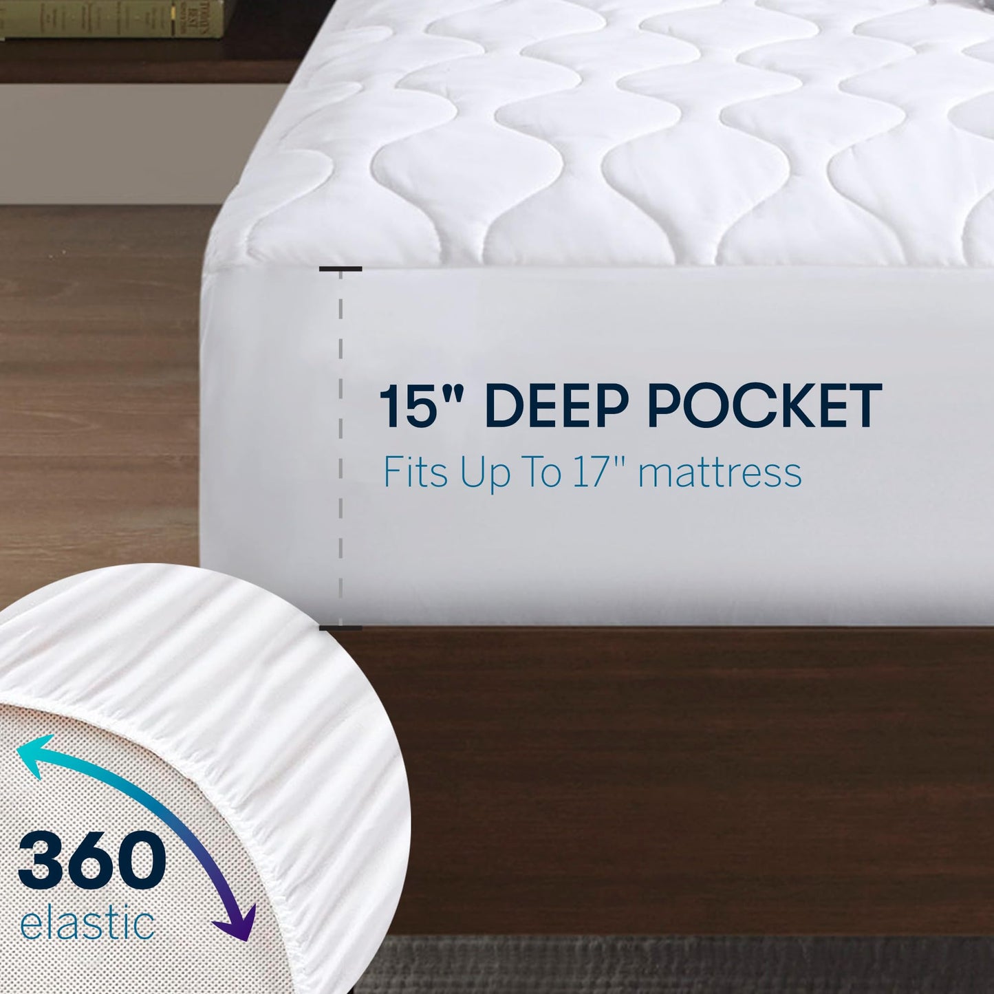 Serta Heated Mattress Pad Cal King Size - Electric Mattress Pad, 10 Heat Setting Controller, Auto Shut Off Timer, Deep Elastic Pocket, Up to 17" Mattress, ETL Certified, Machine Wash, Cal King, White