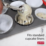 GoodCook MegaGrip 12-Cup Nonstick Steel Cupcake and Muffin Pan with Silicone Grip Handles, Gray GoodCook
