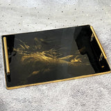 RESINWORLD 14" x 9" x 0.5" XL Large Rectangle Mold, Sturdiness Deep Serving Tray Mold with Gold Handles, Wedding Flower Mold for Resin ResinWorld