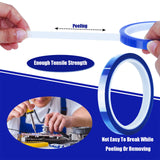 MEBMIK 6 Rolls 10mm x33m(108ft) Blue Heat Tape High Temperature Heat Resistant Tape Heat Transfer Tape for Heat Sublimation Press No Residue and Heat Transfer Vinyl MEBMIK