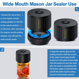 LOVE MOMENT Electric Mason Jar Vacuum Sealer Kit for Wide Mouth and Regular Mouth Mason Jars LOVE MOMENT