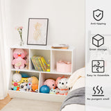 HOOBRO Kids Bookshelf, Bookcase Footboard, Toy Storage Cubby, Children's Toy Shelf, 35.4" L Storage Cabinet, Fit for Children's Room, Playroom, Hallway, Kindergarten, White WT32CW01 HOOBRO