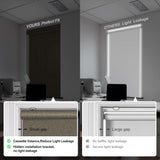Boolegon Blackout Roller Shades for Windows,Cordless,Linen Fabric,Roller Blinds,Thermal Insulated Fabric UV Protection,Window Shades for Home,Office,Bedroom,Door,Blackout-Brown,Custom Size Boolegon