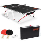 Penn Easy Setup Full Size Table Tennis Table – 100% Preassembled – Sets up in Under 5 Minutes – Play Anywhere – Compact Storage – Ping Pong Table with 2 Paddles and 2 Balls Penn