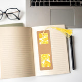 120 Pieces Acrylic Bookmark Blanks, 40 Pcs Kraft Bookmark Sleeves Holder 40 Pcs Clear Acrylic Bookmarks 40 Pcs Colorful Tassels Bulk fuceury