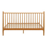 NTC Inno Rustic Oak Wooden Bed Frame with Headboard - Solid Construction, Silent Slats, Effortless Assembly, Queen Size NTC