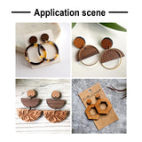 Pandahall 50pcs Walnut Wood Flat Round Earring Stud 10mm Natural Wooden Earring Stud with 316 Stainless Steel Findings for DIY Earrings Making, Hole: 1.6mm PH PandaHall