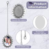 Sureio Graduation Cap Photo Charm Oval Graduation Cap Decorations Sublimation Tassels Graduation Photo Charm for Cap and Gown Ceremony Picture Decorations(4 Pieces) Sureio