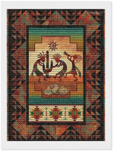 DVWIVGY 5D Diamond Painting Kits Native American Diamond Art for Adults Kids, Full Round Drill Paint by Numbers Arts Pictures for Home Wall Decor Gifts 12 x 16 inch DVWIVGY