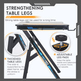 BestOffice Gaming Desk Computer Desk 47"x 23" Home Office Desk Extra Large Modern Ergonomic Black PC Carbon Fiber Table Gamer Workstation with Cup Holder Headphone Hook,Blue BestOffice