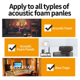 Focusound 300 Pack Yellow Point Double-Sided Adhesive Dots for Acoustic Soundproofing Foam Panels Focusound