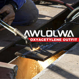 AWLOLWA Upgraded Oxygen & Acetylene Gas Cutting Torch and Welding Kit, Medium Duty Cutting Torch Welding Kit AWLOLWA