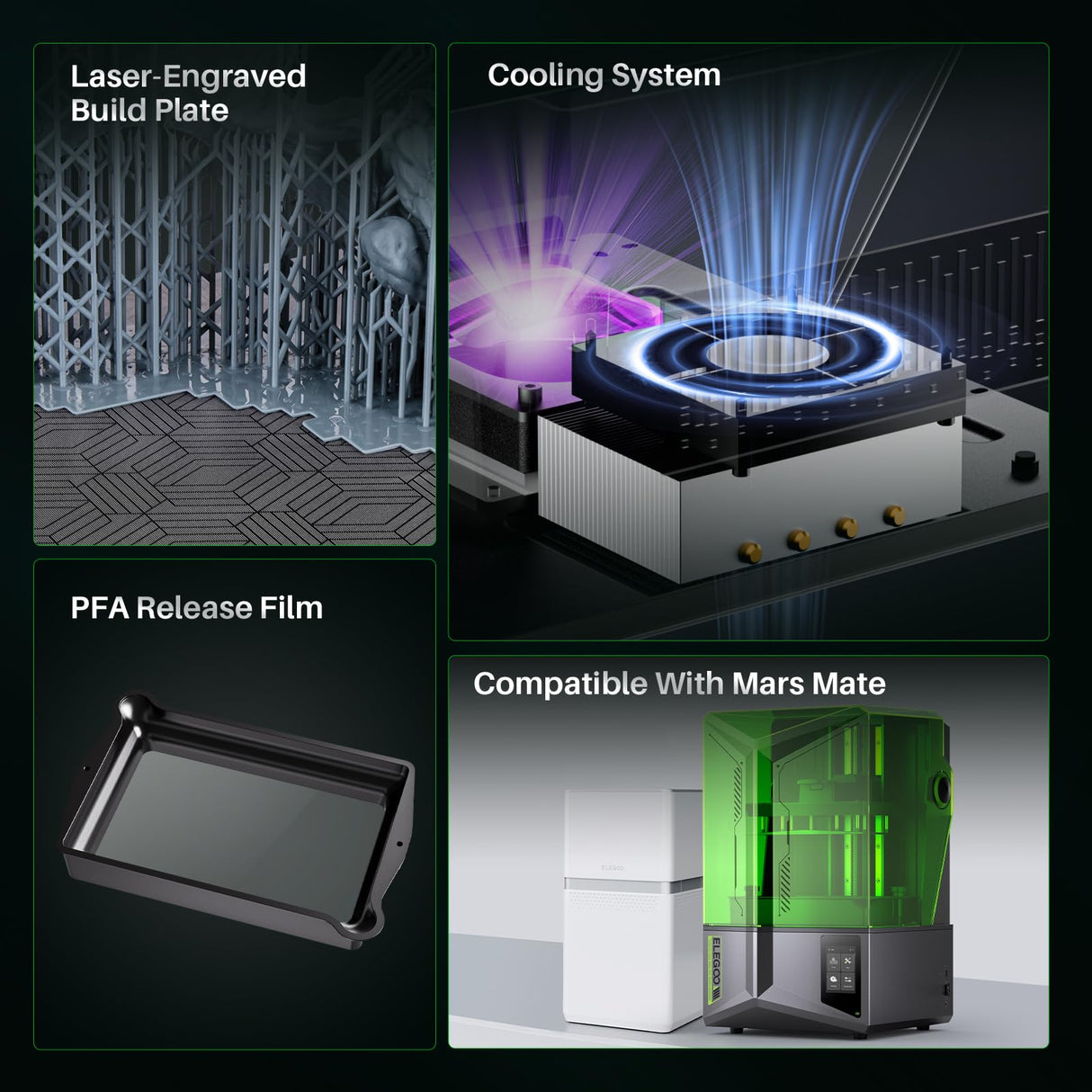 ELEGOO Saturn 4 12K MSLA Resin 3D Printer, 10 Inch Mono LCD, One-Click Auto Leveling, Intelligent Mechanical Sensor, COB + Fresnel Collimating Lens, Large Printing Size 218.88mmx122.88mmx220mm ELEGOO